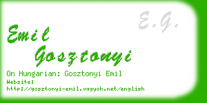 emil gosztonyi business card